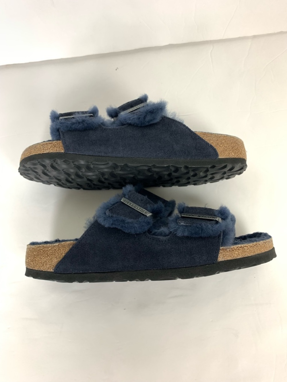 Birkenstock Arizona shearling sandals size 7 midnight blue - Picture 3 of 11